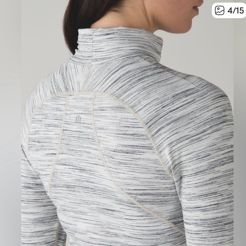 Lululemon Women's Heathered Gray Hustle in Your Bustle Long Sleeve Jacket 8 - Picture 4 of 16